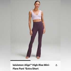 lululemon Align High-Rise Mini-Flare Pant Extra Short Dramatic Magenta Size 14